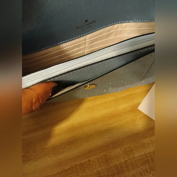 KATE SPADE NEW YORK NWT FROSTY SKY FLAP ENVELOPE CROSSBODY - Picture 13 of 13